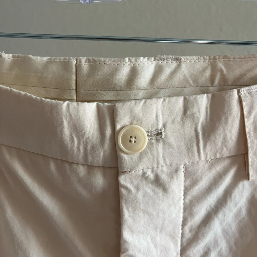 NWT NANUSHKA | GINI - Heavy Poplin High Rise Tailored Pants - Creme | Size Large